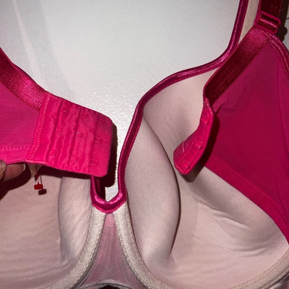 Cacique Pink Lace Bra Balconette Molded Size 44C - Picture 5 of 5